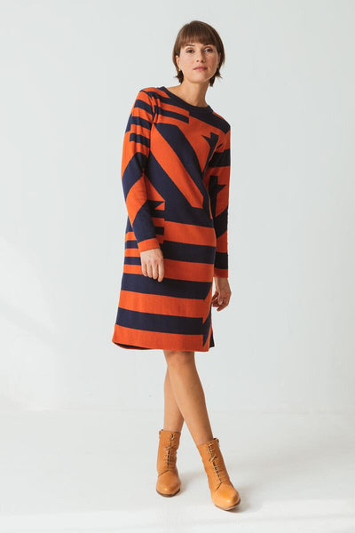 Nereide Dress Navy Print