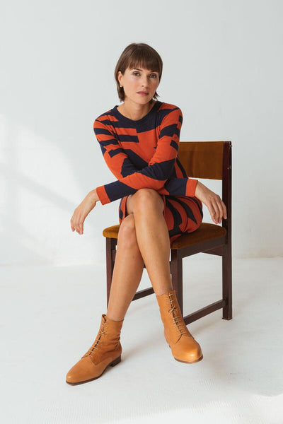 Nereide Dress Navy Print