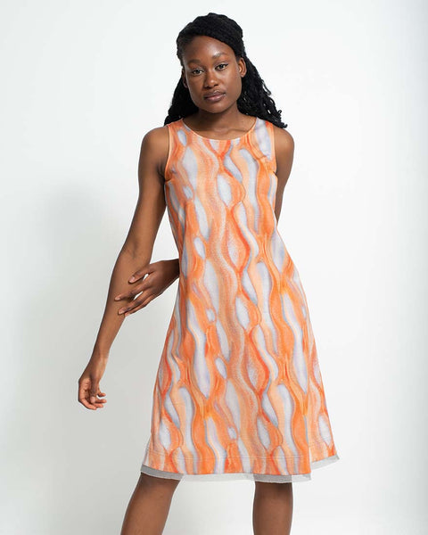 Wave Dress Koi Print