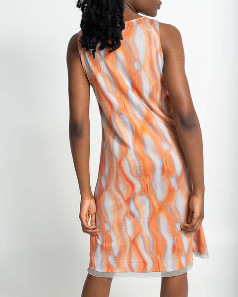 Wave Dress Koi Print