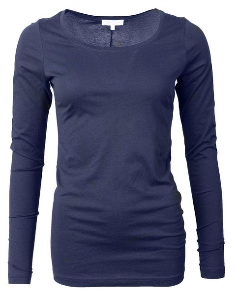 Long Sleeve Pure Shirt Periwinkle Blue
