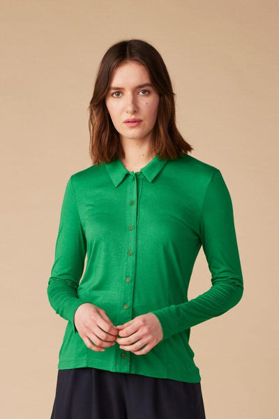 Ecovero™ Button Down Shirt Emerald