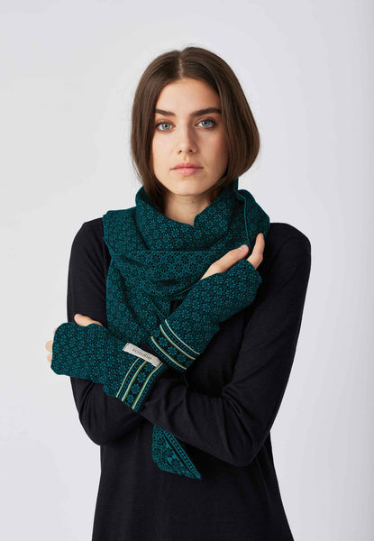 Scarf Maya Teal Black