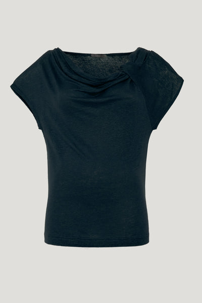 Organic Linen Top Suki Navy