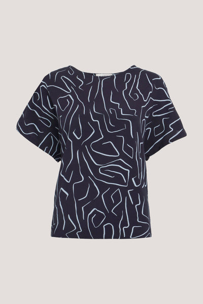 Dilara Top Yellow Print