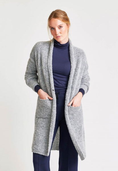 Boucle Cardigan Silver Melange