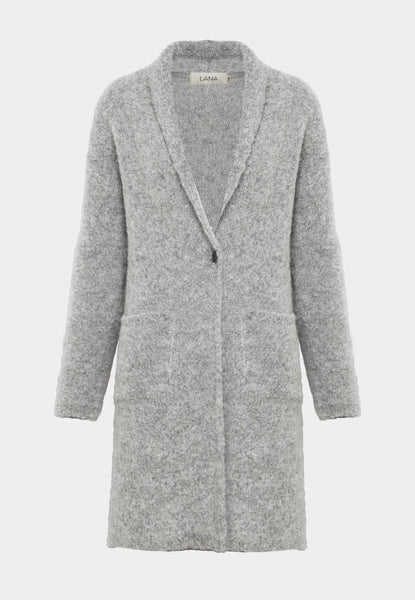 Boucle Cardigan Silver Melange
