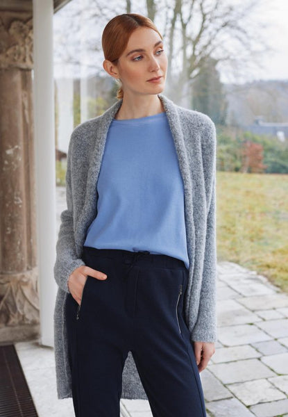 Boucle Cardigan Silver Melange