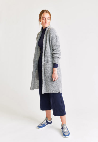 Boucle Cardigan Silver Melange