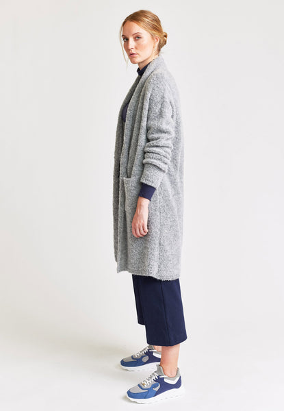 Boucle Cardigan Silver Melange