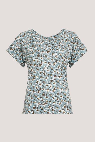 Top Nina Light Blue Print