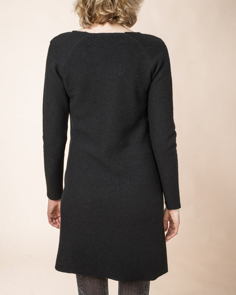 Wool Pocket Dress Black