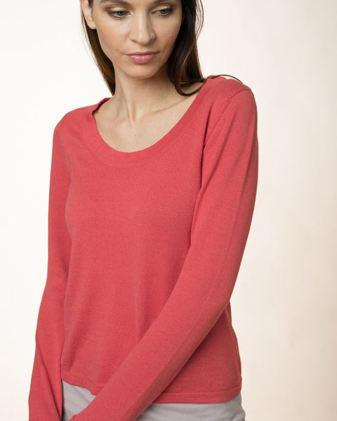 Cotwol Sweater Cranberry  **Only One Left - Size XL**