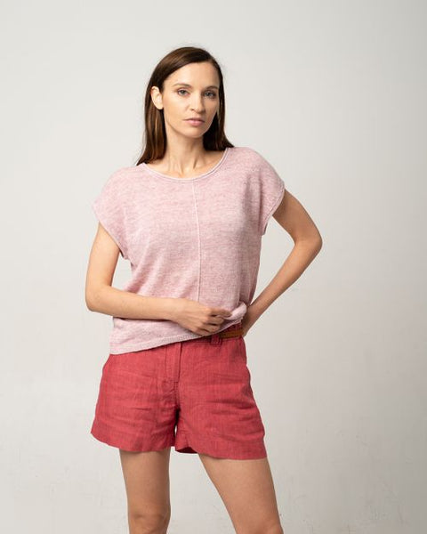 Cotlin Short Sleeve Top Blush Pink