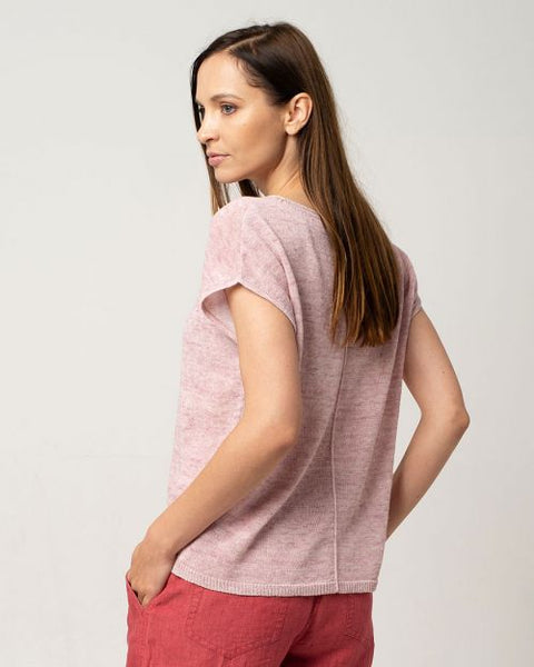 Cotlin Short Sleeve Top Blush Pink