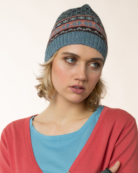Fair Isle Cap Jaspis Blue