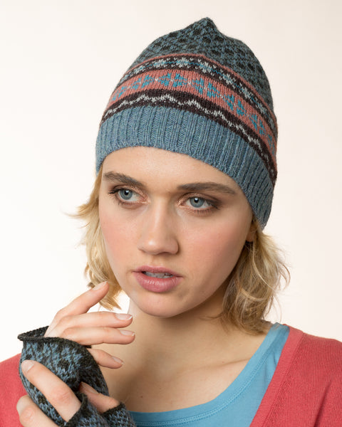 Fair Isle Cap Jaspis Blue