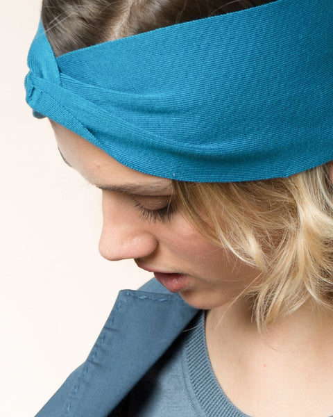 Cotton Knit Winter Headband Black