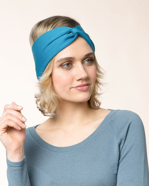 Cotton Knit Winter Headband Black