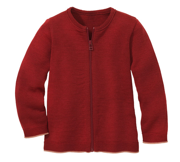 Disana Zip Cardigan Bordeaux