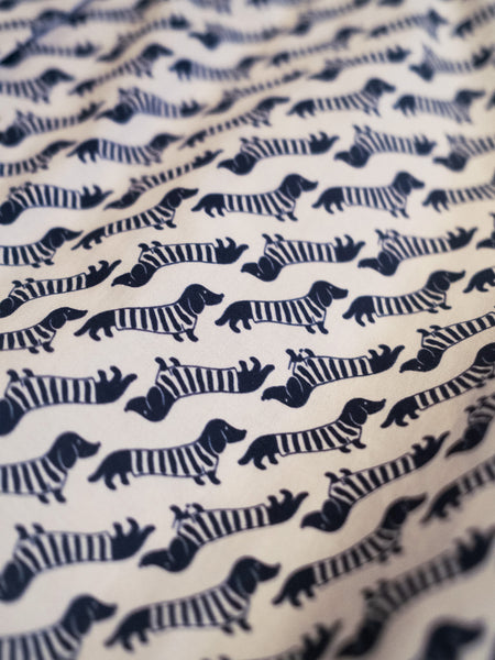 Sleeveless Poplin Dress Blue Print  **Clearance Final Sale  - Only 1 left in XS**