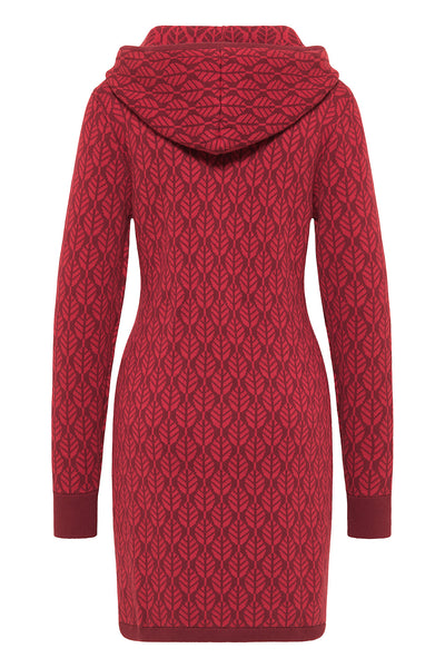 Sweater Jacket Red Leaves