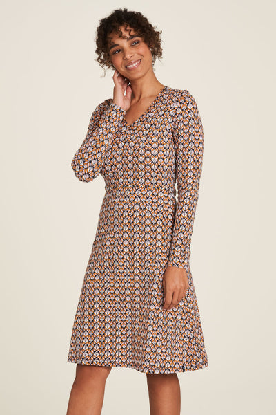 V-Neck Jersey Dress Lotus Navy  **Clearance Final Sale - 1 left in L**