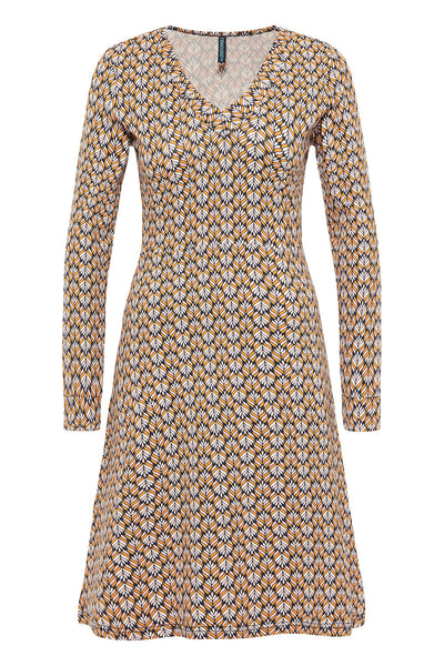 V-Neck Jersey Dress Lotus Navy  **Clearance Final Sale - 1 left in L**