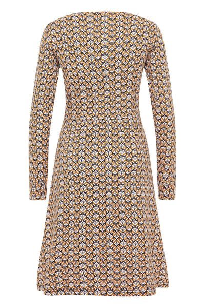 V-Neck Jersey Dress Lotus Navy  **Clearance Final Sale - 1 left in L**