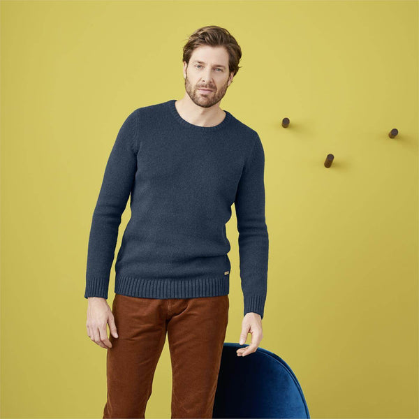 Organic Cotton/Merino Wool Sweater Petrol