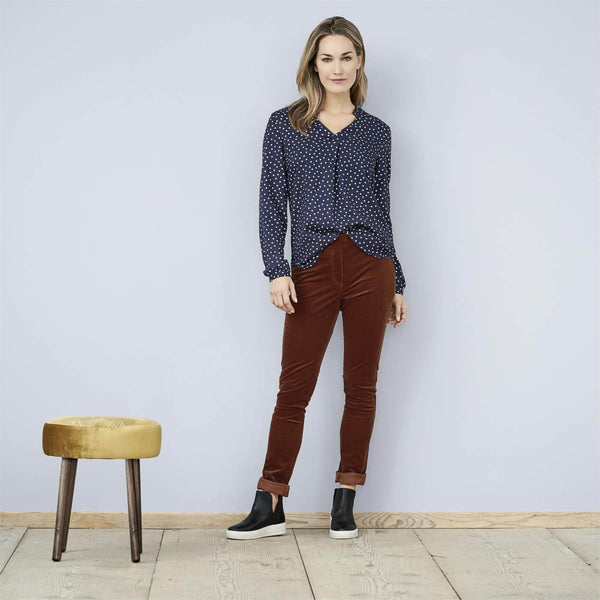 Corduroy Stretch Trousers Cognac
