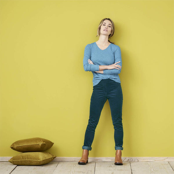 Corduroy Stretch Trousers Cognac