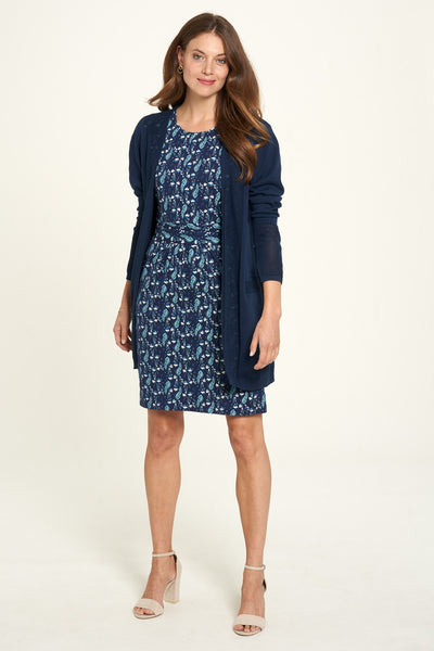 Organic Jersey Pocket Dress Botanical Blue