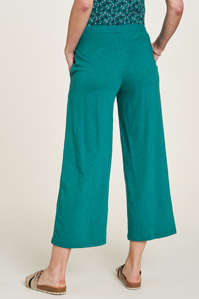 Slub Cotton Culotte Pant Green