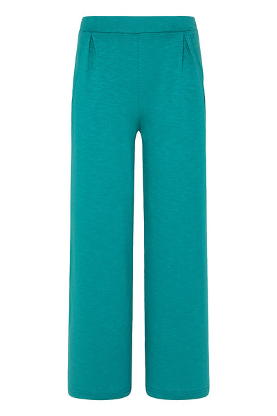 Slub Cotton Culotte Pant Green