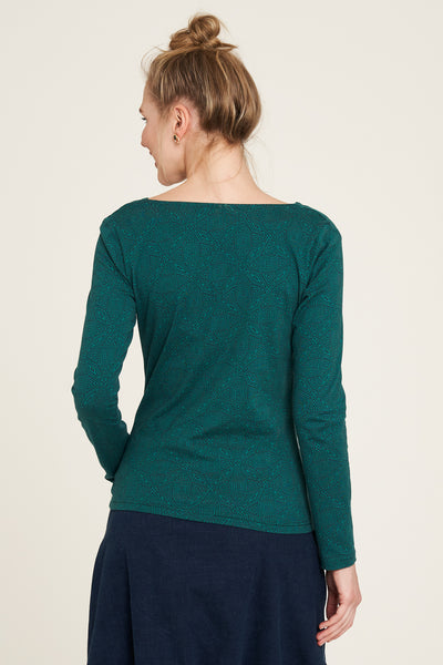 Long Sleeve Cowl Top Kaleidoscope Green - *1 left in Size S*