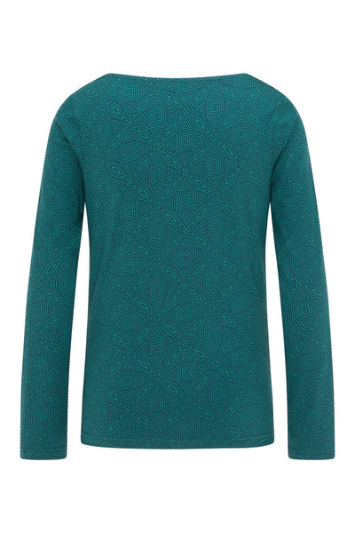 Long Sleeve Cowl Top Kaleidoscope Green - *1 left in Size S*