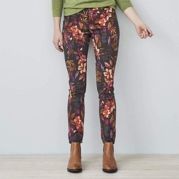 Jette Slim Fit Treggings Dark Flowers