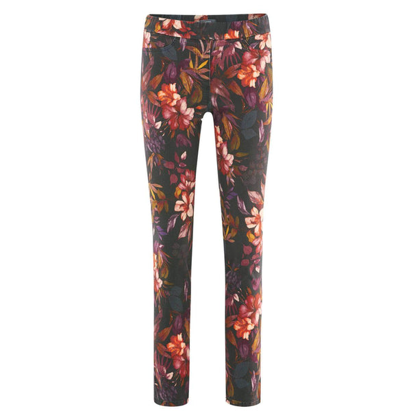 Jette Slim Fit Treggings Dark Flowers