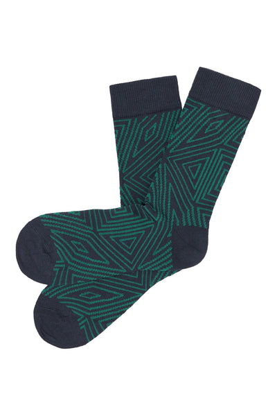Tranquillo Geo Socks Navy/Green