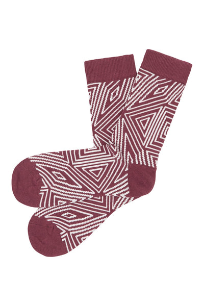 Tranquillo Geo Socks Rhubarb