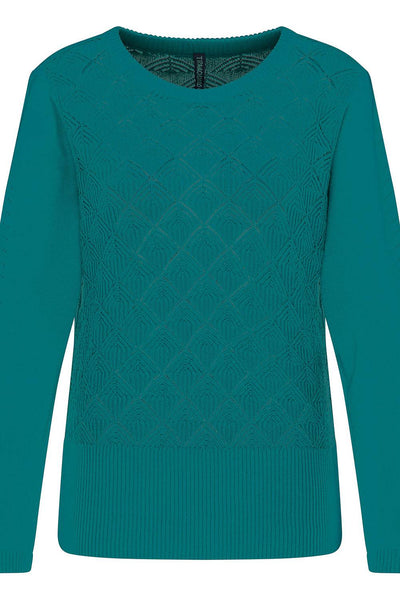 Lace Knit Sweater Teal  *Only 1 Left*