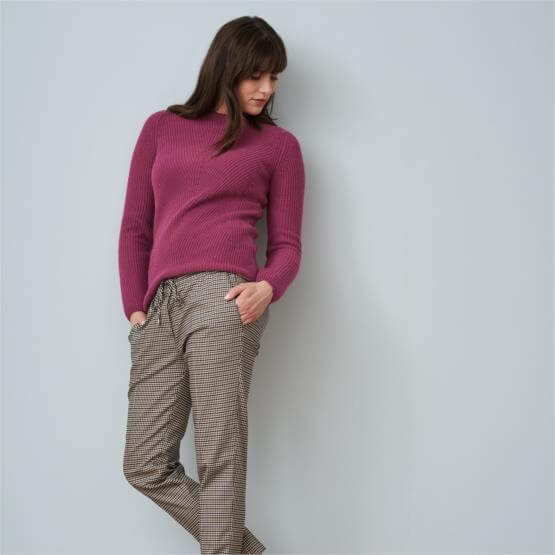 Organic Cotton/Wool Sweater Raspberry