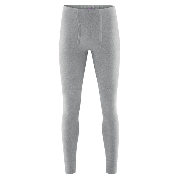 LC Mens Organic Cotton Long Undewear Pant Heather Grey