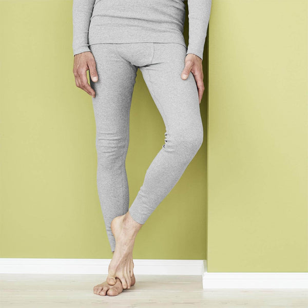 LC Mens Organic Cotton Long Undewear Pant Black