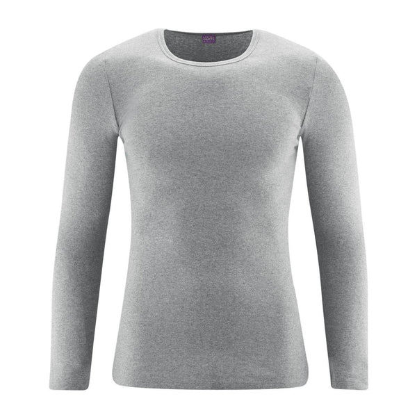 LC Mens Organic Cotton Long Undewear Shirt Black