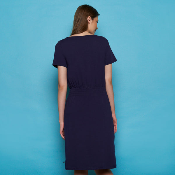 V-Neck Jersey Dress Navy **Clearance Final Sale **