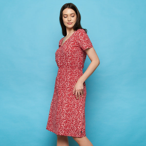 V-Neck Jersey Dress Florecita  **Clearance Final Sale - Only Available in S**