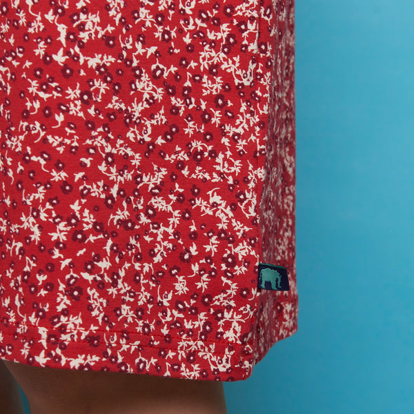 V-Neck Jersey Dress Florecita  **Clearance Final Sale - Only Available in S**