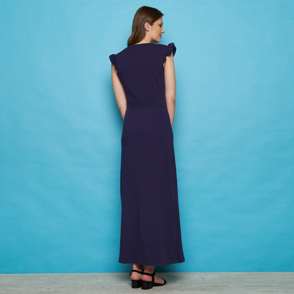 V-Neck Maxi Dress Navy